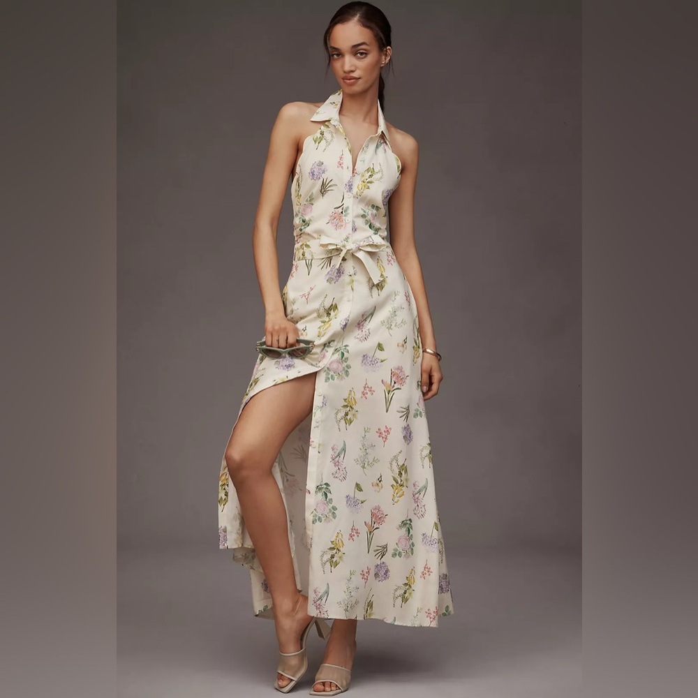 Anthropologie En Saison Bowen Sleeveless Midi Shirt Dress Sz M NWT